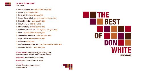 Don White/Best Of Don White 1992-2009